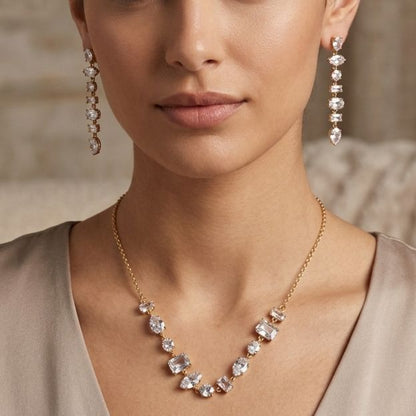 Crystal Bejewelled Stone Set (white colour)