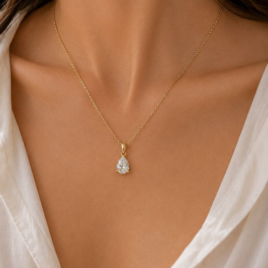 Dainty Drop Necklace ( Gold )