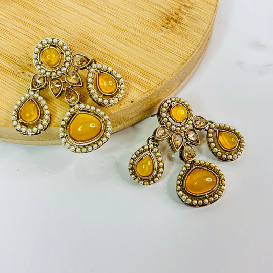 Noor Pakistani Jhumki ( Mustard)