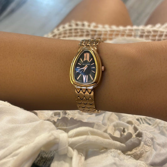 Bvlgari Serpant Sleek Watch (Black Dial )