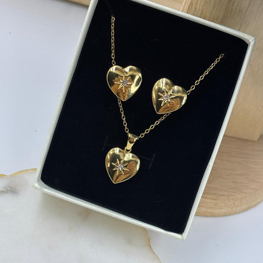 Sparkle Heart Jewellery Set