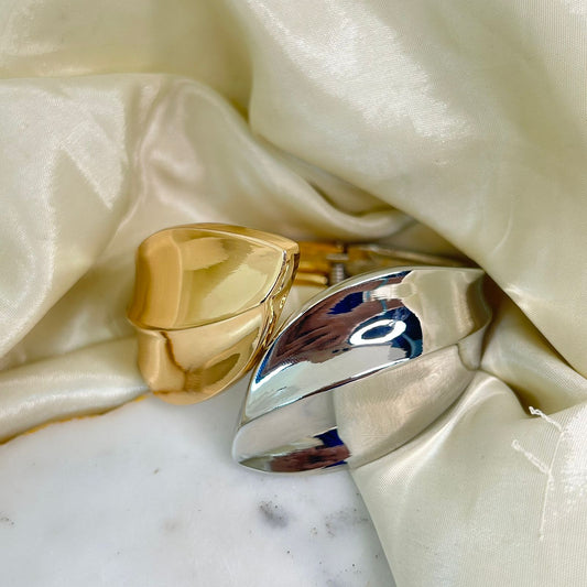 Dual Tone Lotus Luxe Bracelet