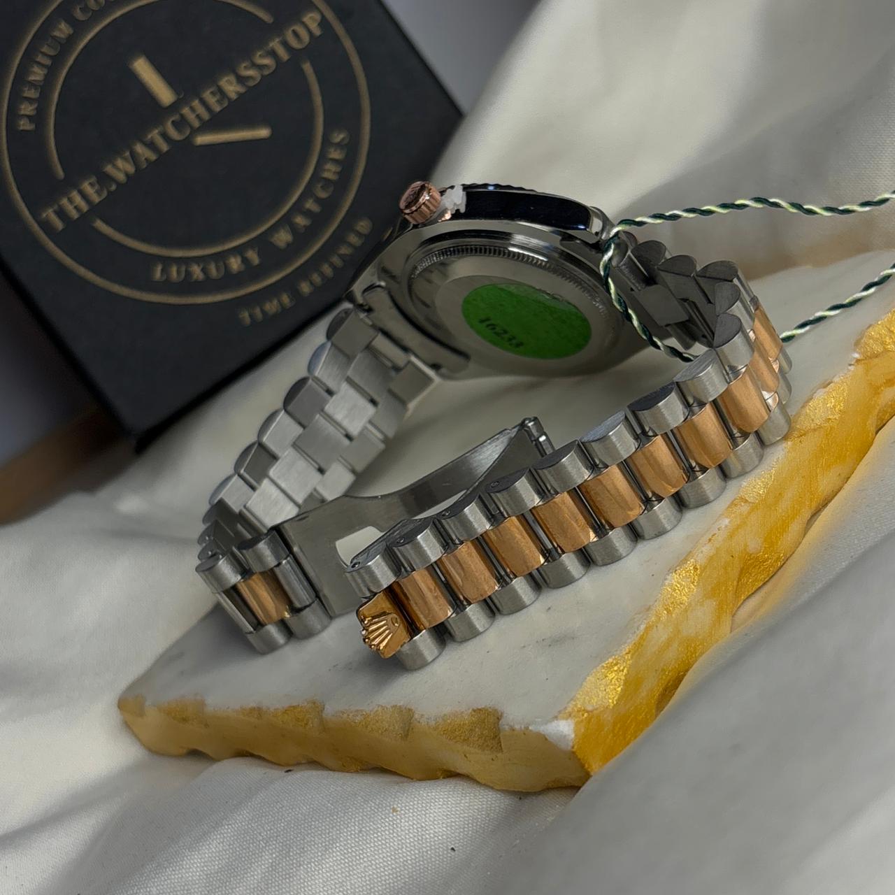 Rol-ex Dual tone Analog Watch