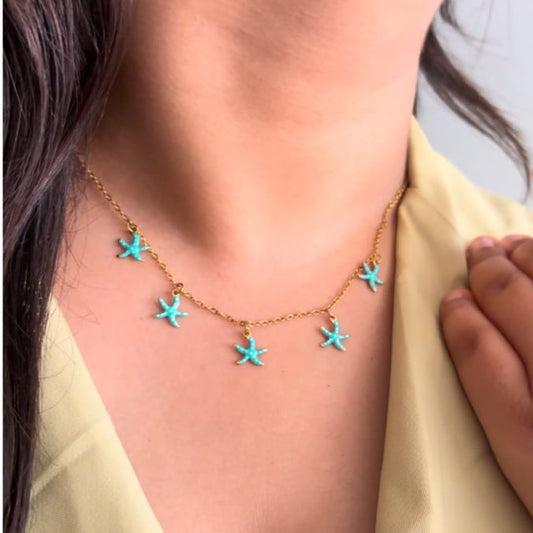 Ocean Blue Star Necklace