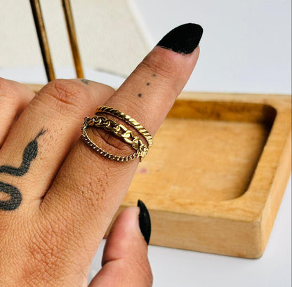 Chain Link 18K Ring