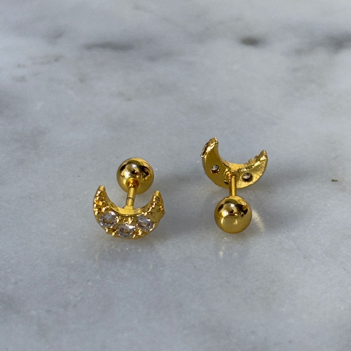 Moon Flatback Earrings