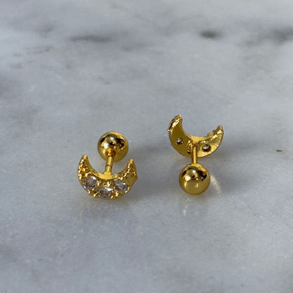 Moon Flatback Earrings