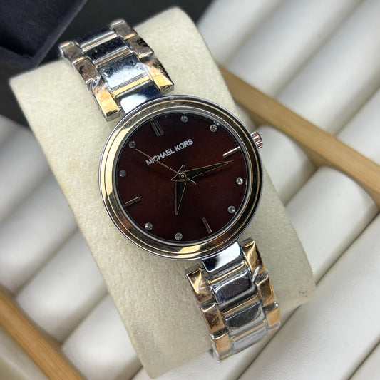 MK Brown Dial Sleek Watch