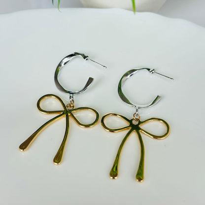 Bow Dangle Fusion Earrings