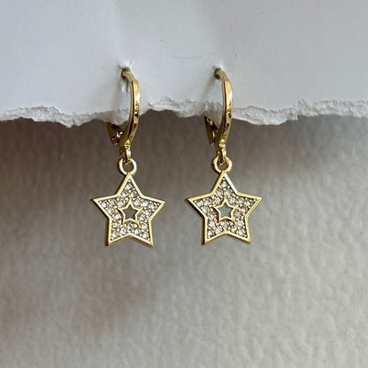Starry Light Huggies Earrings
