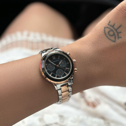 Swarovski Intricate Premium Watch ( Dual tone)