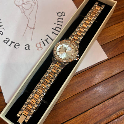 MK Premium Dual Tone D-Cut Watch