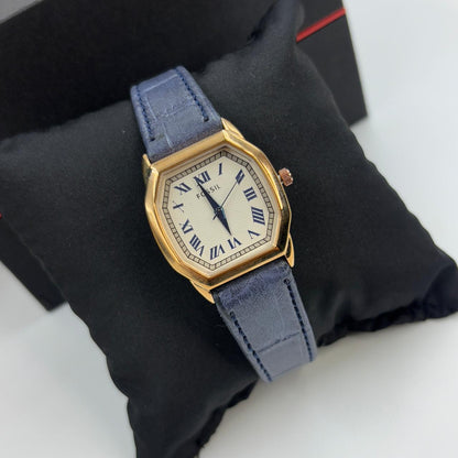 Fossil Vintage Leather Band Watch ( Blue )