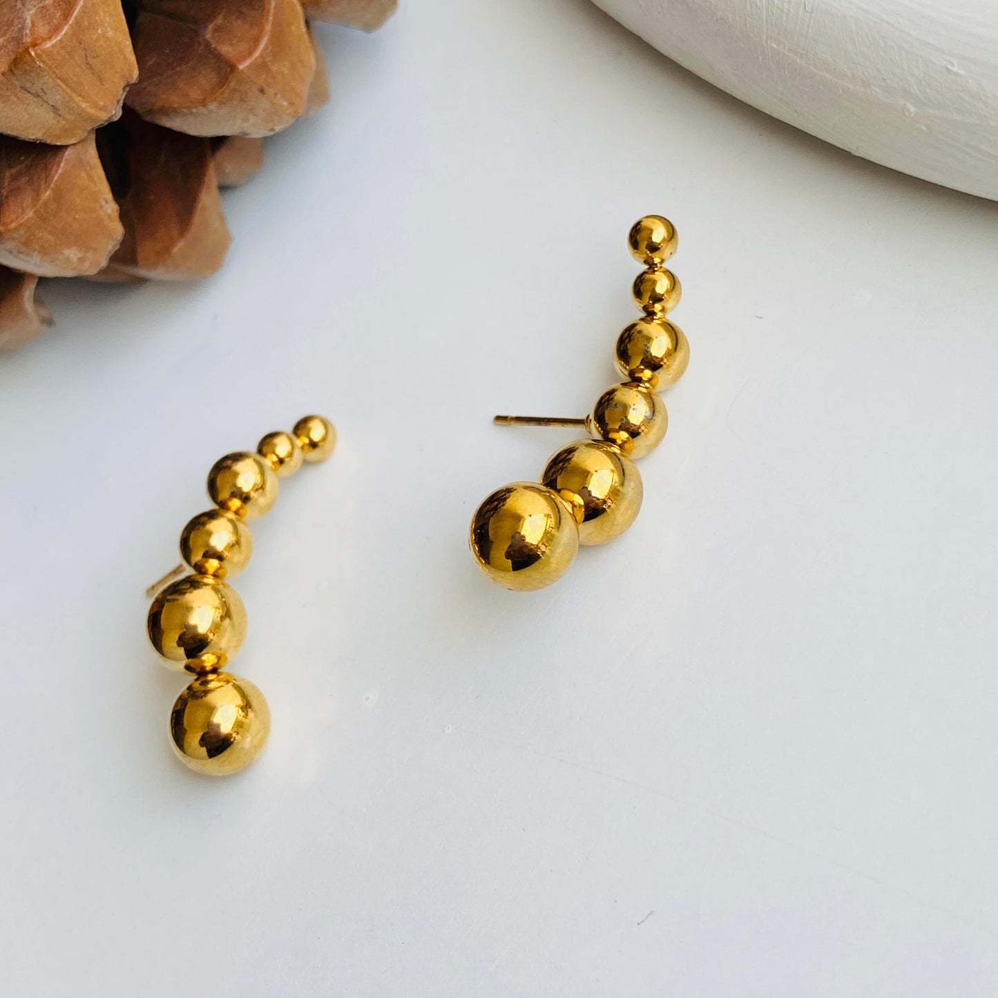 Ball Luxe Climber Earrings