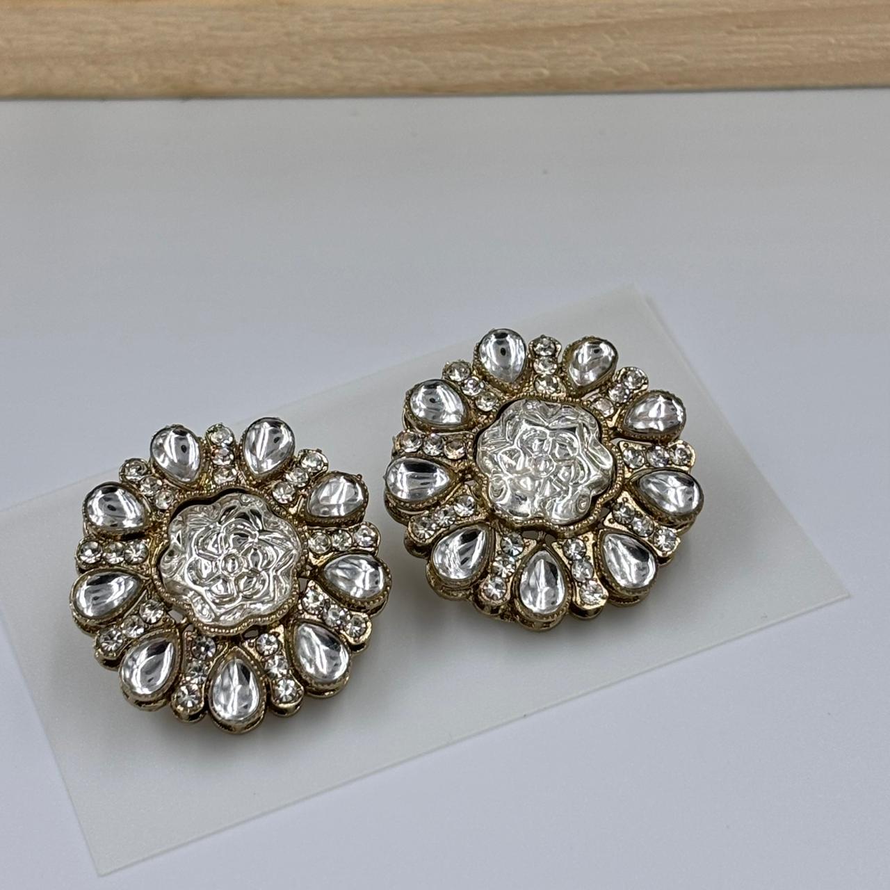 Mehek Moisanite Stud Earrings (White)