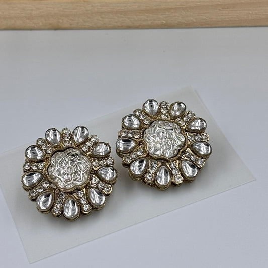 Mehek Moisanite Stud Earrings (White)