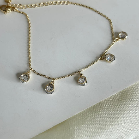 Studded Gold Chain Bracelet