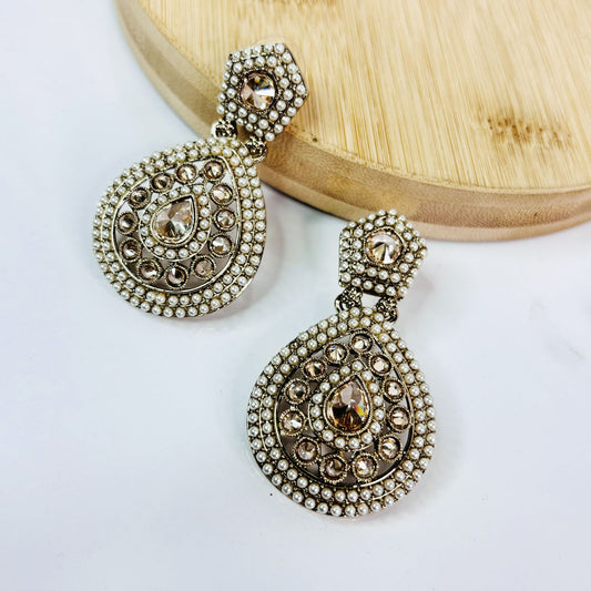 Barkha Pakistani Jhumka ( White )