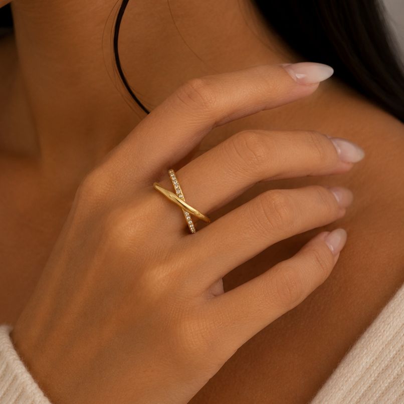 Bone Cross Ring