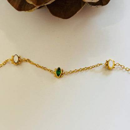 Emerald Grace Reversible Bracelet •