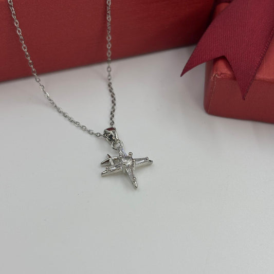 Dainty Flashy Necklace ( Silver)