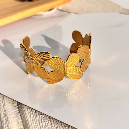 Butterfly 18K Cuff Bracelet