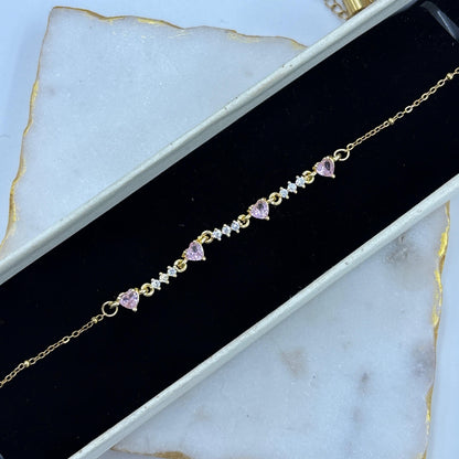 Blush Heart Chain Bracelet