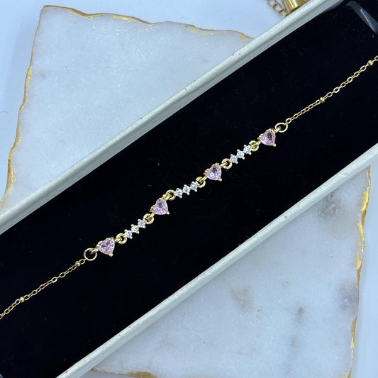 Blush Heart Chain Bracelet