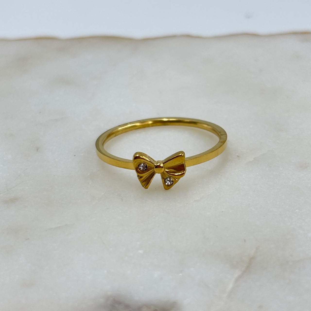 Twinkle Bow Minimal Bow Ring