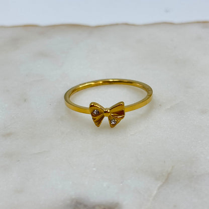 Twinkle Bow Minimal Bow Ring