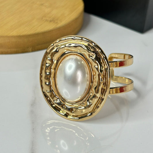 Opal Hinge Cuff Bracelet