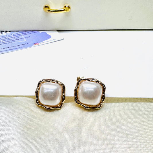 Square Pearl Studs