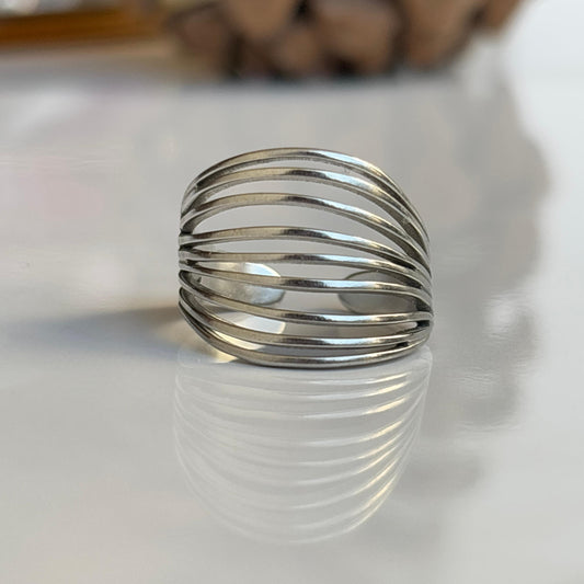 Flatter Silver Ring