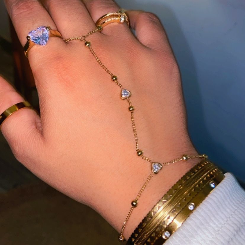 Heart Ball Hand chain