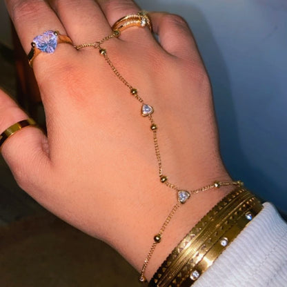 Heart Ball Hand chain