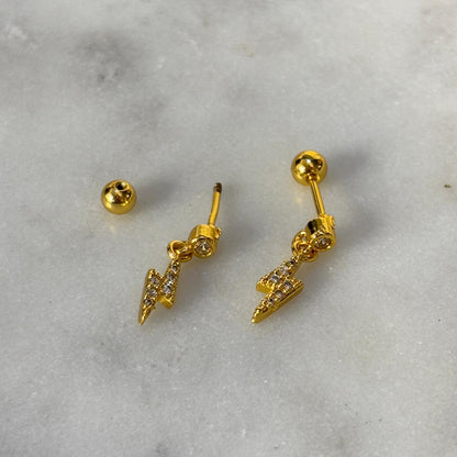 Flash Charm Flatback Earrings