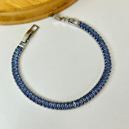 Blue Tennis Bracelet