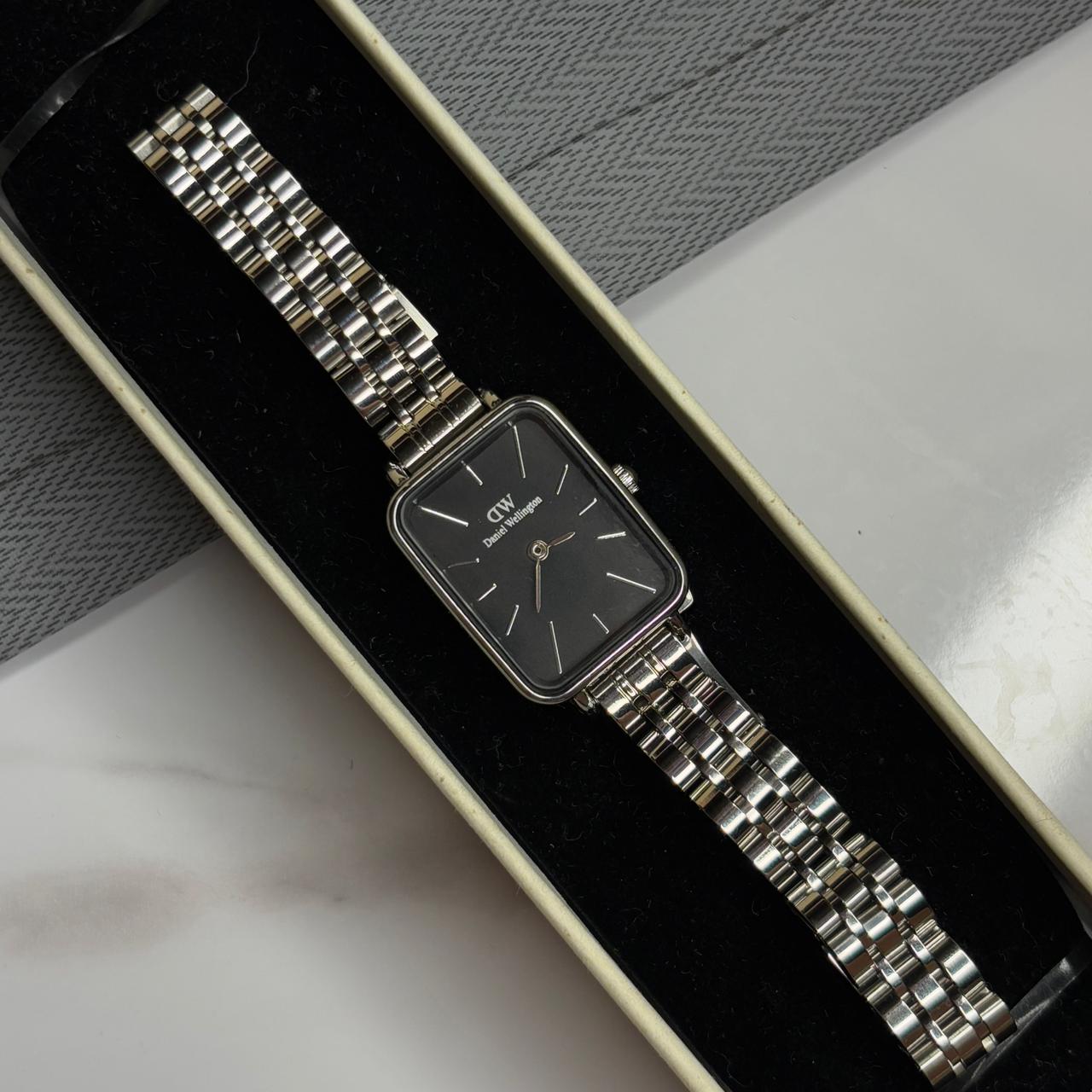 DW Square Black Dial Watch