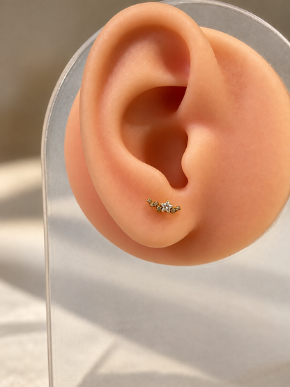 925 Silver Titanium Steel Flatback Studs