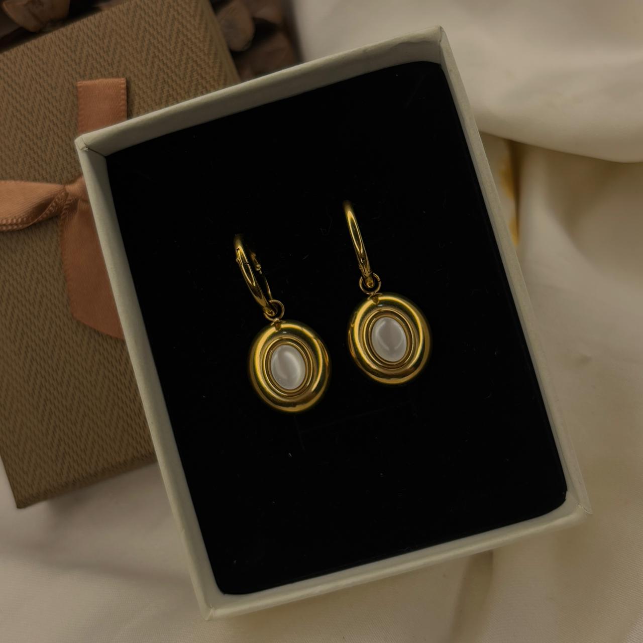 Moonstone Detachable Hoops