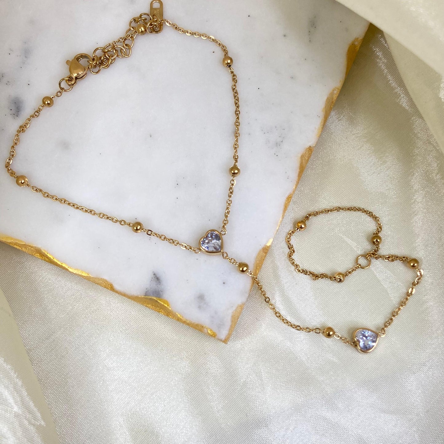 Heart Ball Hand chain