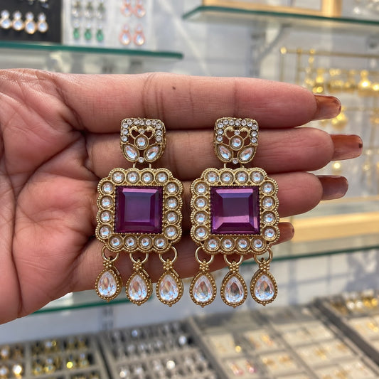 Naira Pakistani purple Earrings