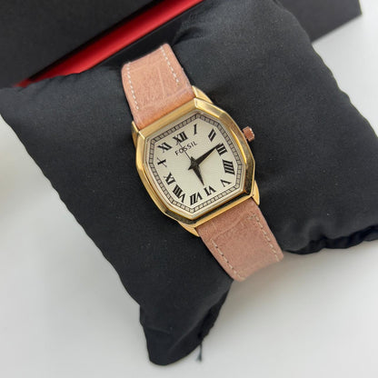 Fossil Vintage Leather Band Watch ( Pink )