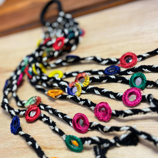 Black Mirror Work Premium Tassle Hairtie