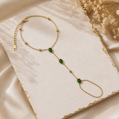 Emerald Ollie Hand Chain