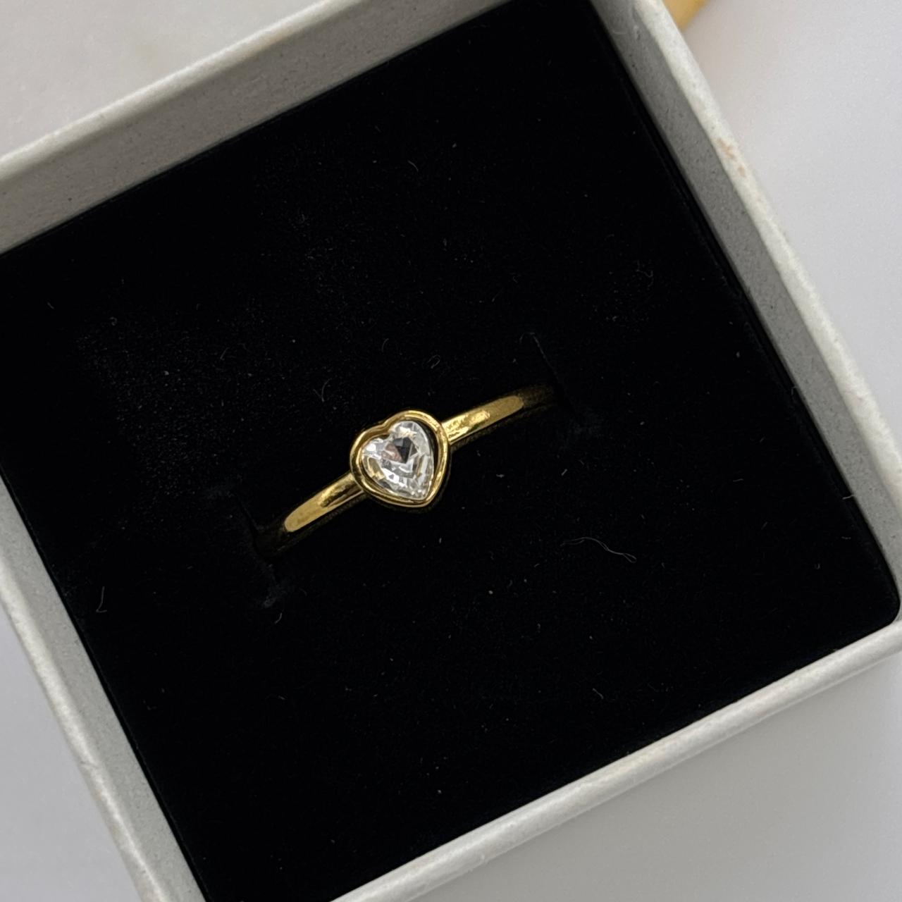 Mini Heart Solitaire Ring