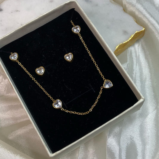 Heartie Jewelry Set (Necklace+Earrings)