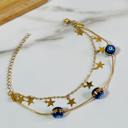 Evil Eye Star Bracelet