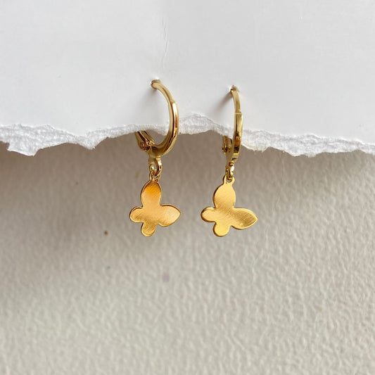 Butterfly Huggies Earrings