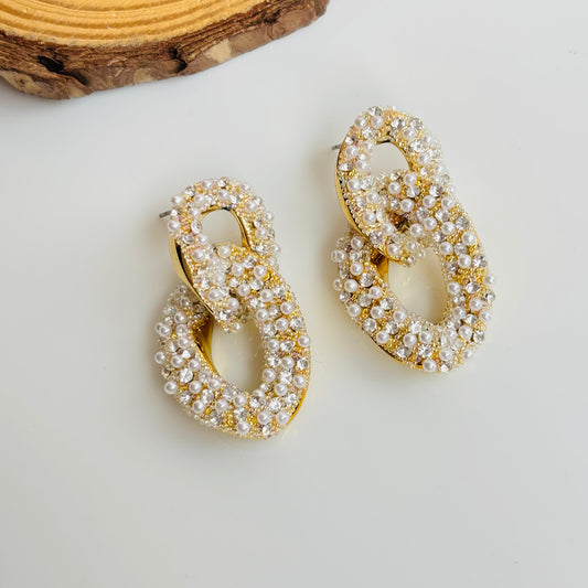 Party Bling Link Earrings